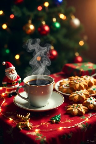 Cozy Christmas Cafe Scene 2